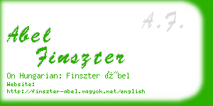 abel finszter business card